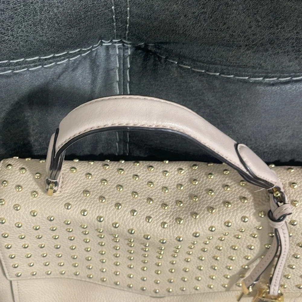 Michael Kors Bristol Studded Leather Satchel Crossbody Purse Shoulder Bag